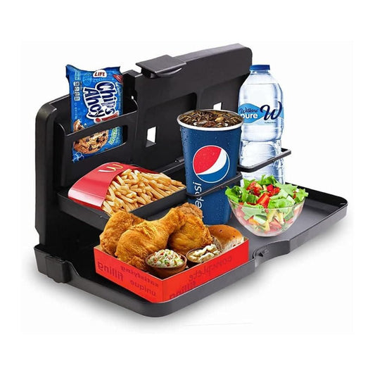 AutoTray™ Car Travel Foldable Dining & Food Tray – Compact & Adjustable Car Table