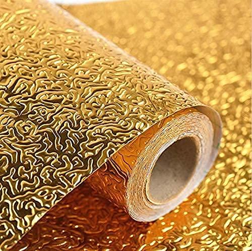ShieldWrap™ Aluminum Foil Kitchen Backsplash – Peel & Stick Waterproof Shelf Liner