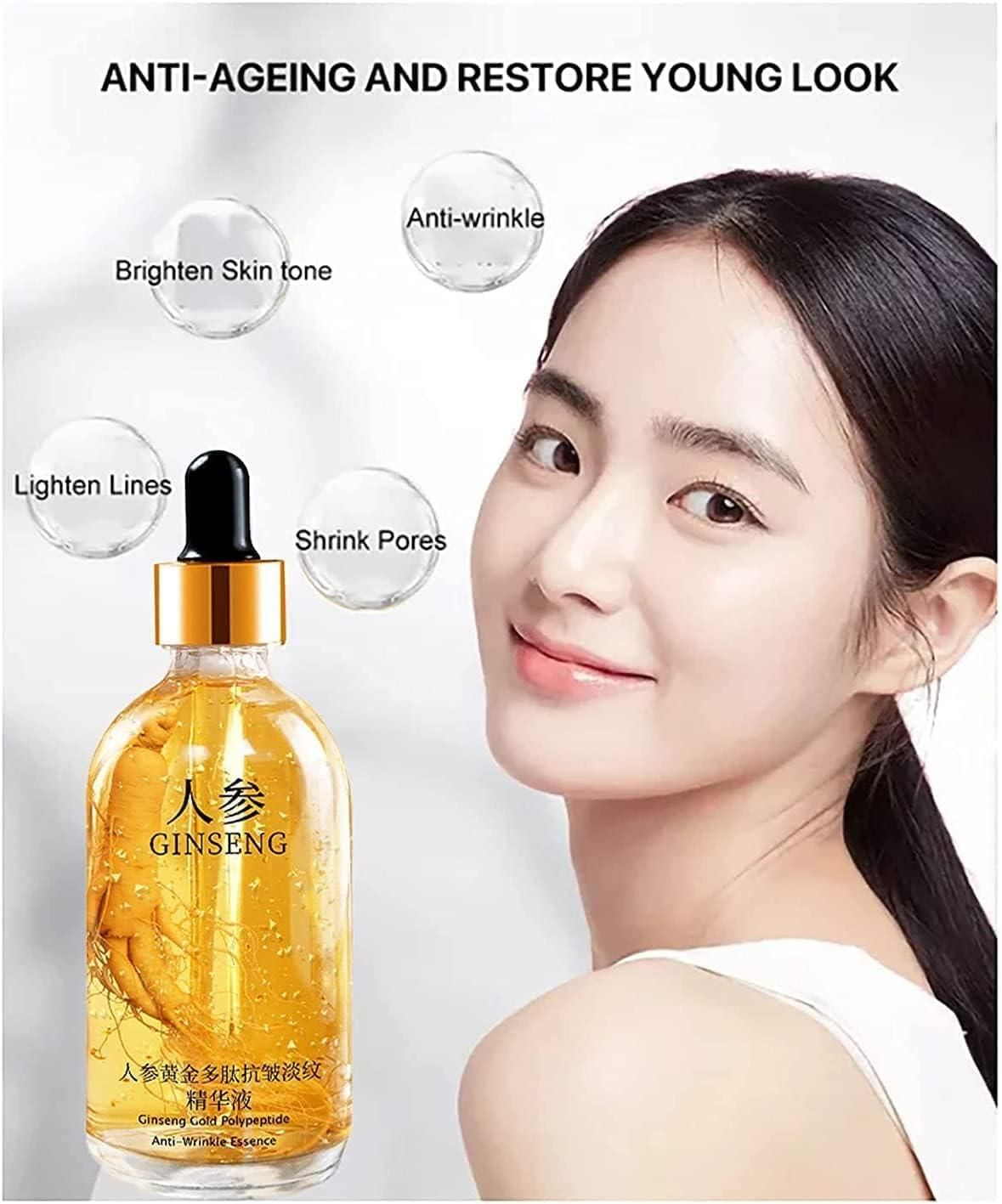 GlowRegen™ Ginseng Gold Polypeptide Anti-Ageing Serum – Youthful Radiance in Every Drop