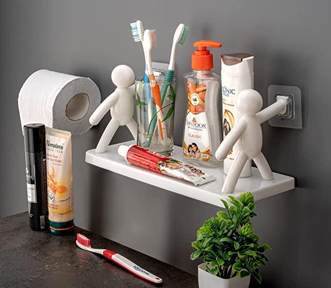 StickBuddy™ Wall Hanging Storage Shelf – No-Drill, Heavy-Duty Organizer for Bathroom & Kitchen