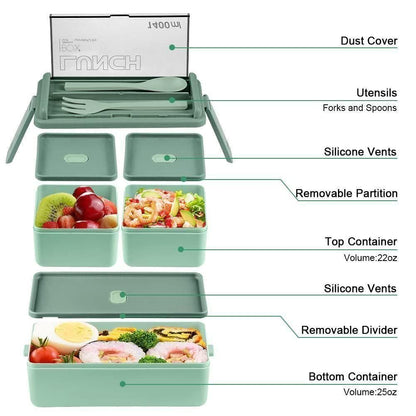 BentoFresh™ Compartment Lunch Box – Leakproof & Portable Meal Organizer