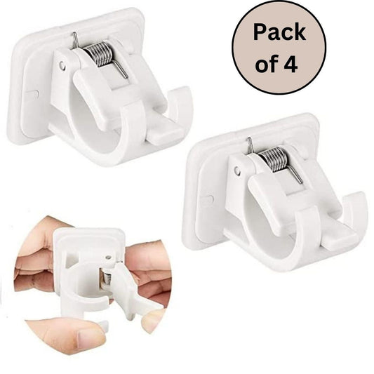 QuickGrip™ Self-Adhesive Instant Wall Mount Sticking Clip Hooks – Heavy-Duty & Damage-Free (Pack of 4)