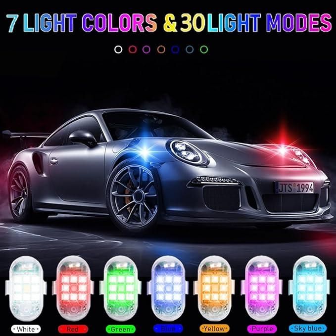 GlowBeam™ 7-Color USB Rechargeable Flashing LED Lights – Wearable Party Glow