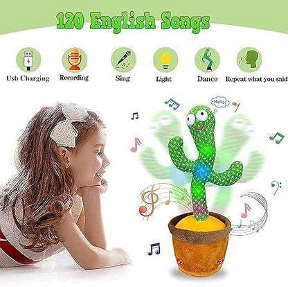 GroovyCactus™ LED Dancing & Talking Cactus Toy – Fun, Music & Mimicry for Kids
