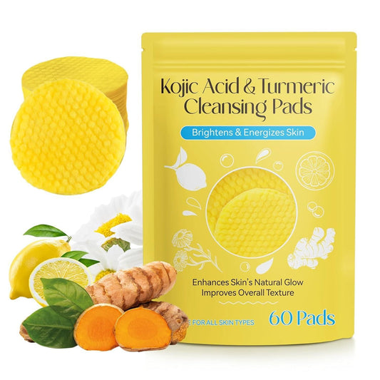 GlowBright™ Turmeric Kojic Acid Cleansing Pads – Instant Brightening & Deep Cleansing