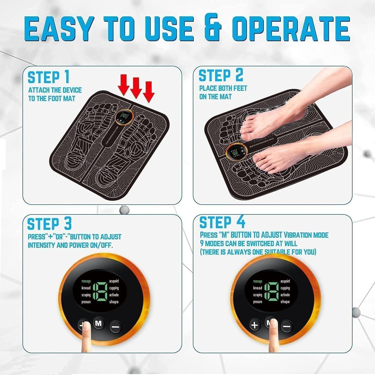 SootheRelief™ EMS Foot Massager – Wireless, Pain-Relieving & Relaxing Therapy