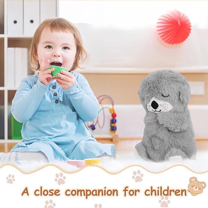 SleepBuddy™ Baby Sound Machine & Breathing Otter – Portable Plush Soothing Toy