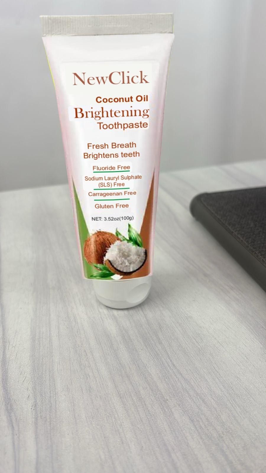 CocoGlow™ Brightening Toothpaste – Naturally Whiter Teeth & Fresher Breath