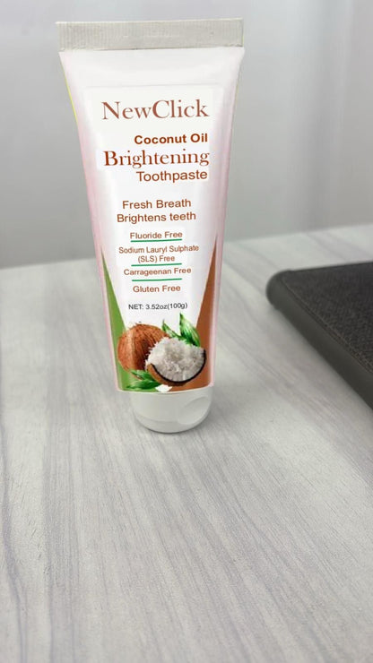 CocoGlow™ Brightening Toothpaste – Naturally Whiter Teeth & Fresher Breath