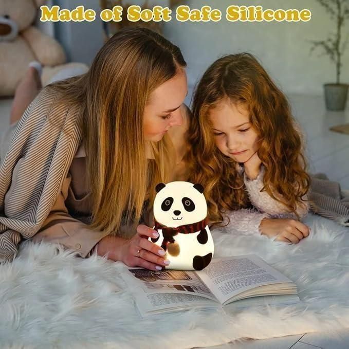 GlowPanda™ Cute LED Night Lamp – Soft Touch Dimmable Light for Kids