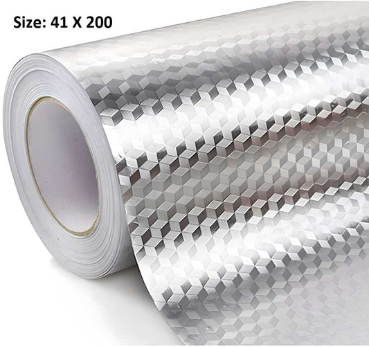 ShieldWrap™ Kitchen Foil Sticker – Waterproof & Oil-Proof Aluminum Backsplash (2 Rolls, 2 Meters Each)