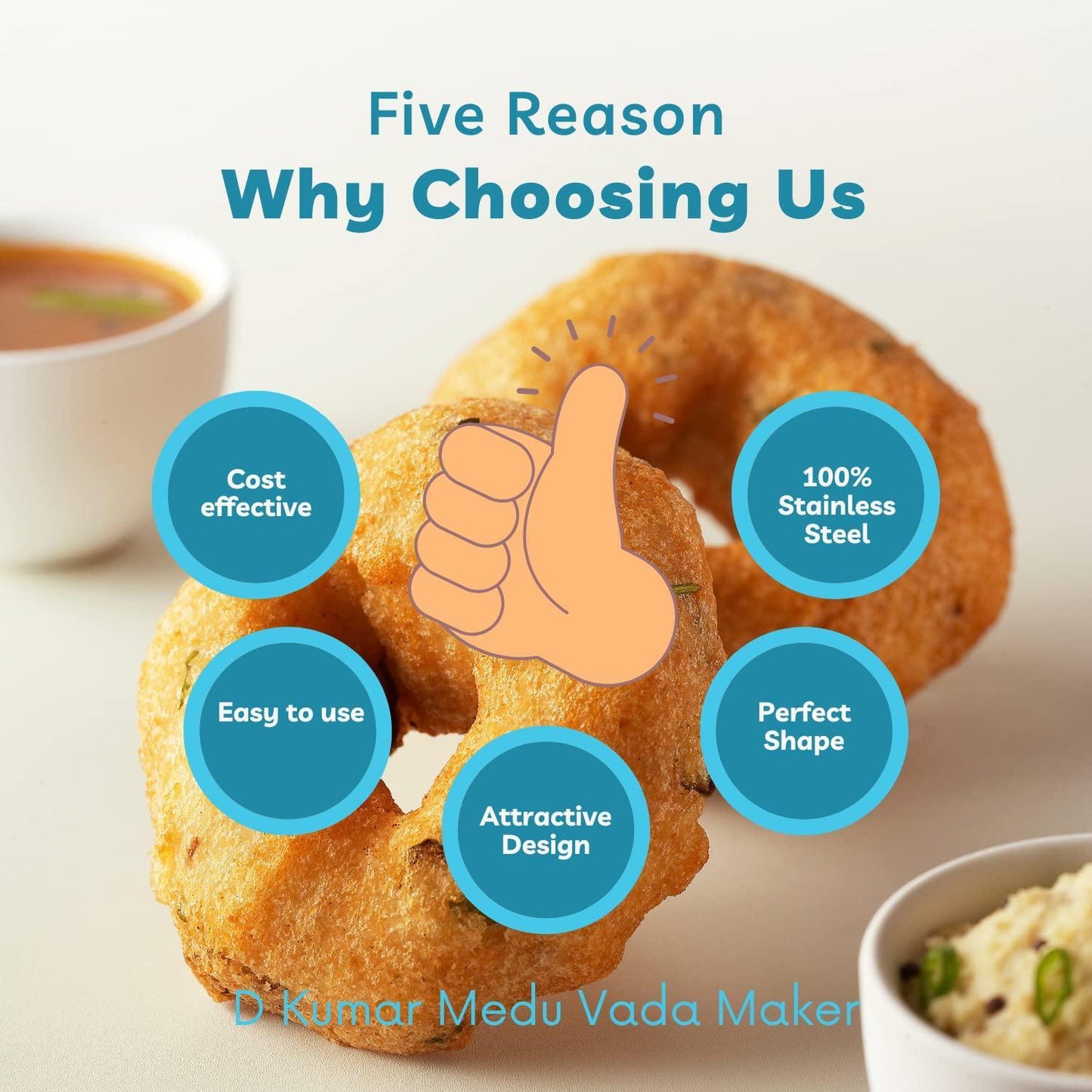 VadaMaster™ Stainless Steel Medu Vada Maker – Effortless Homemade South Indian Vadas