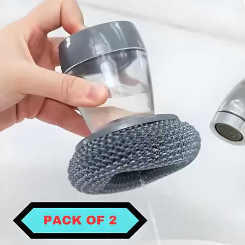SwiftClean Soap Dispensing Palm Brush – Pack of 2