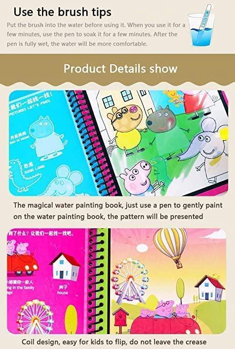 FunSplash™ Reusable Magic Water Painting Book – Mess-Free Learning for Kids