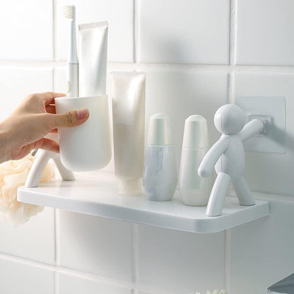 StickBuddy™ Wall Hanging Storage Shelf – No-Drill, Heavy-Duty Organizer for Bathroom & Kitchen