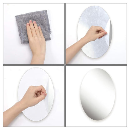ReflectEase™ Oval & Square Shape Mirror Combo – Premium Wall & Tabletop Decor (Pack of 2)