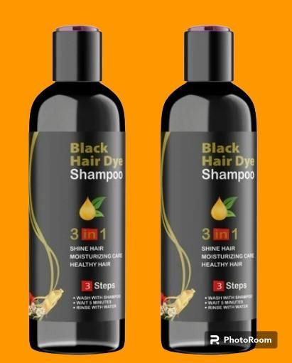 InstaBlack™ Herbal Hair Dye Shampoo – 3-in-1 Formula for Instant Grey Coverage (Pack of 2)