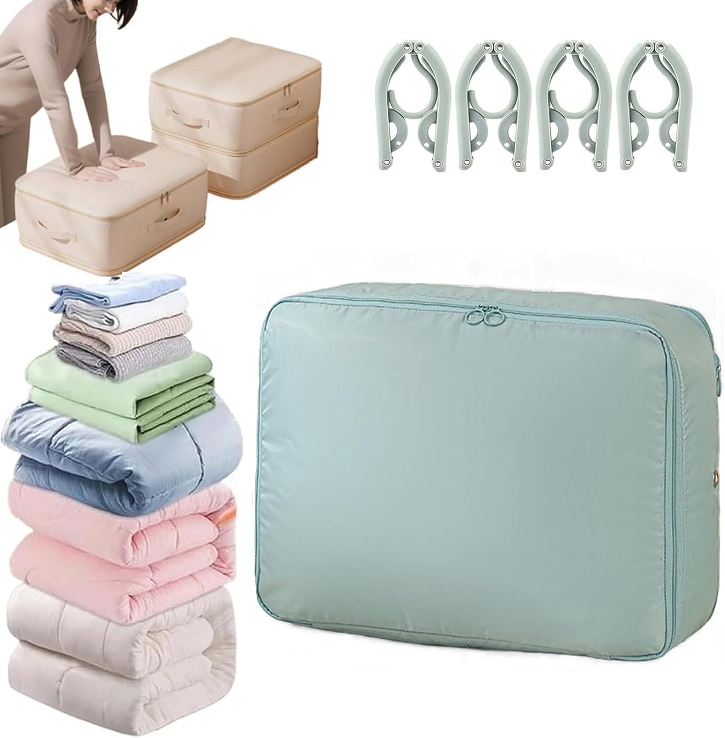 SpaceSaver™ Self-Compression Storage Organizer – Maximize Storage Effortlessly
