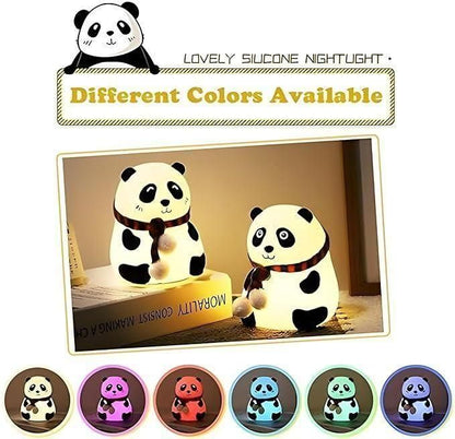 GlowPanda™ Cute LED Night Lamp – Soft Touch Dimmable Light for Kids