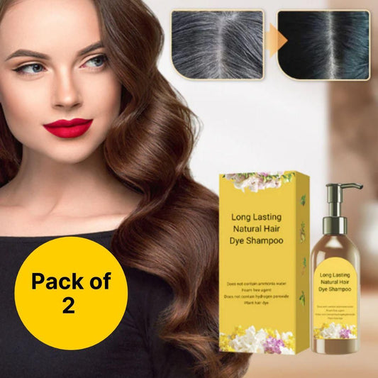 ColorEase™ Natural Hair Dye Shampoo – Long-Lasting, Ammonia-Free & Easy-to-Use (Pack of 2)