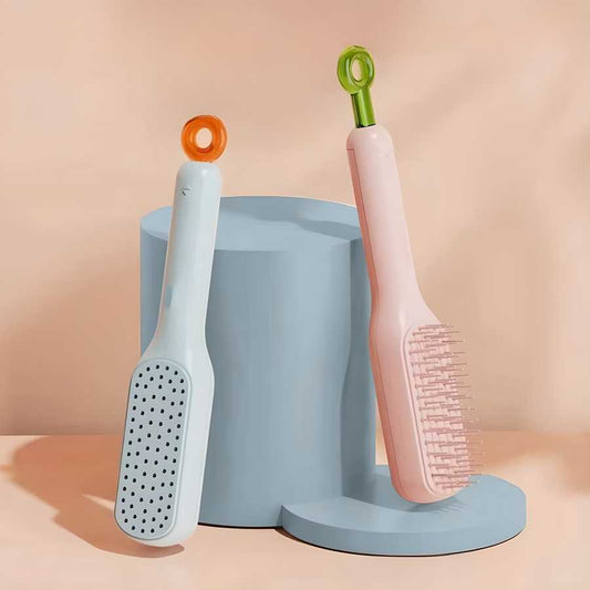 GlideEase™ Self-Cleaning Anti-Static Massage Comb – Tangle-Free Hair in Seconds