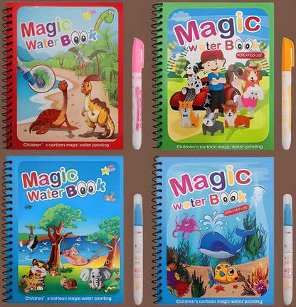 FunSplash™ Reusable Magic Water Painting Book – Mess-Free Learning for Kids