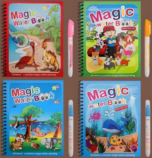 FunSplash™ Reusable Magic Water Painting Book – Mess-Free Learning for Kids