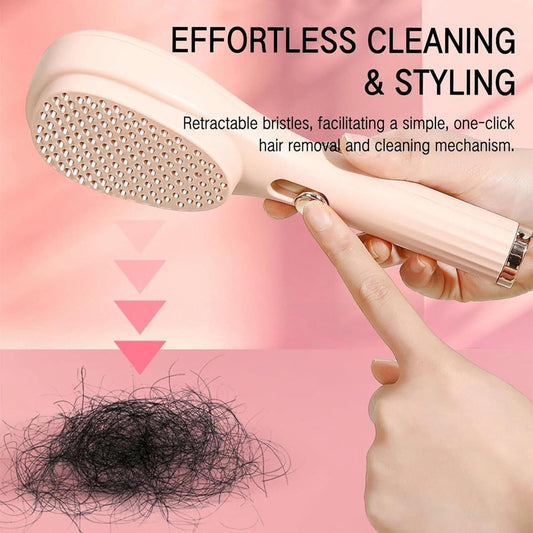 HairEase™ Retractable Scalp Massage Comb – Easy Cleaning & Smooth Detangling