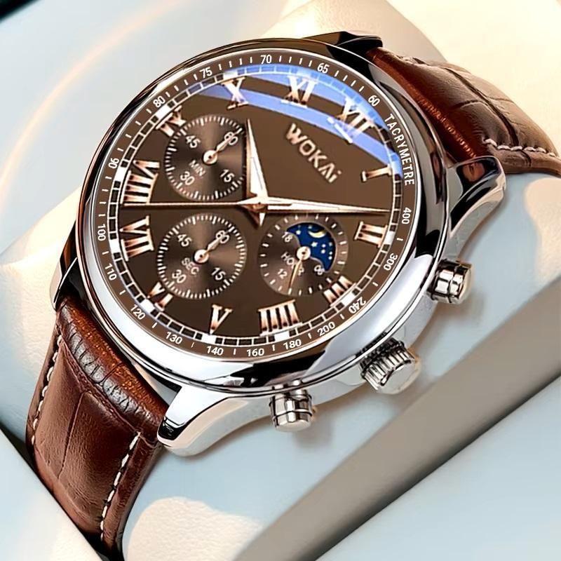 ChronoLux™ Premium Leather Quartz Watch for Men – Classic Design, Luxury Finish & Precision Timekeeping