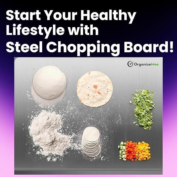 ChefSteel™ Stainless Steel Chopping Board – Ultra-Durable, Hygienic & Scratch-Resistant