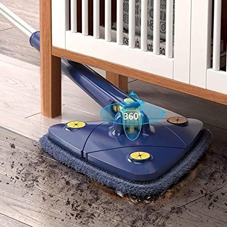 TriSqueeze™ 360° Triangle Cleaning Mop – Hands-Free Squeeze & Rotating Head