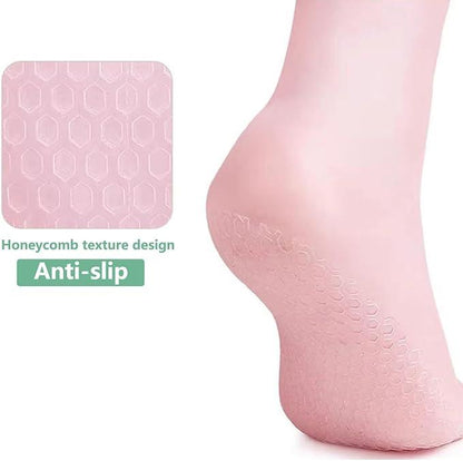 SoftSoothe™ Silicone Gel Heel Socks – Anti-Slip, Heals Cracks & Restores Feet Overnight