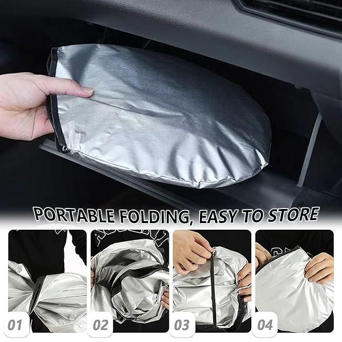 ShadeGuard™ Folding Car Window Sunshade Cover – UV Protection & Heat Resistant