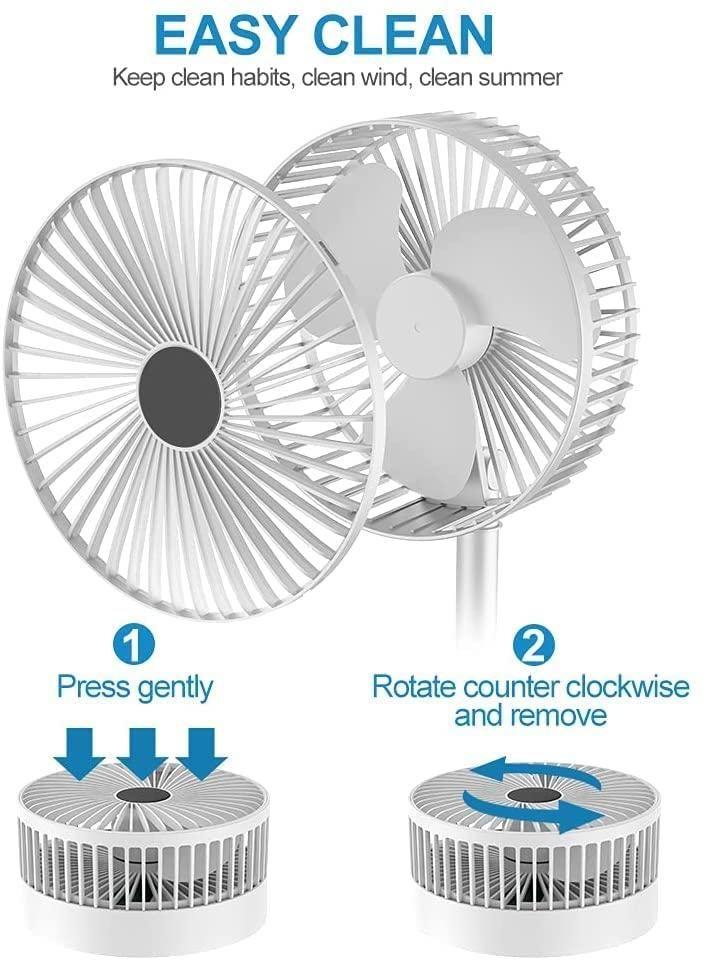 BreezeMax™ Rechargeable High-Speed Table Fan – Stay Cool Anywhere