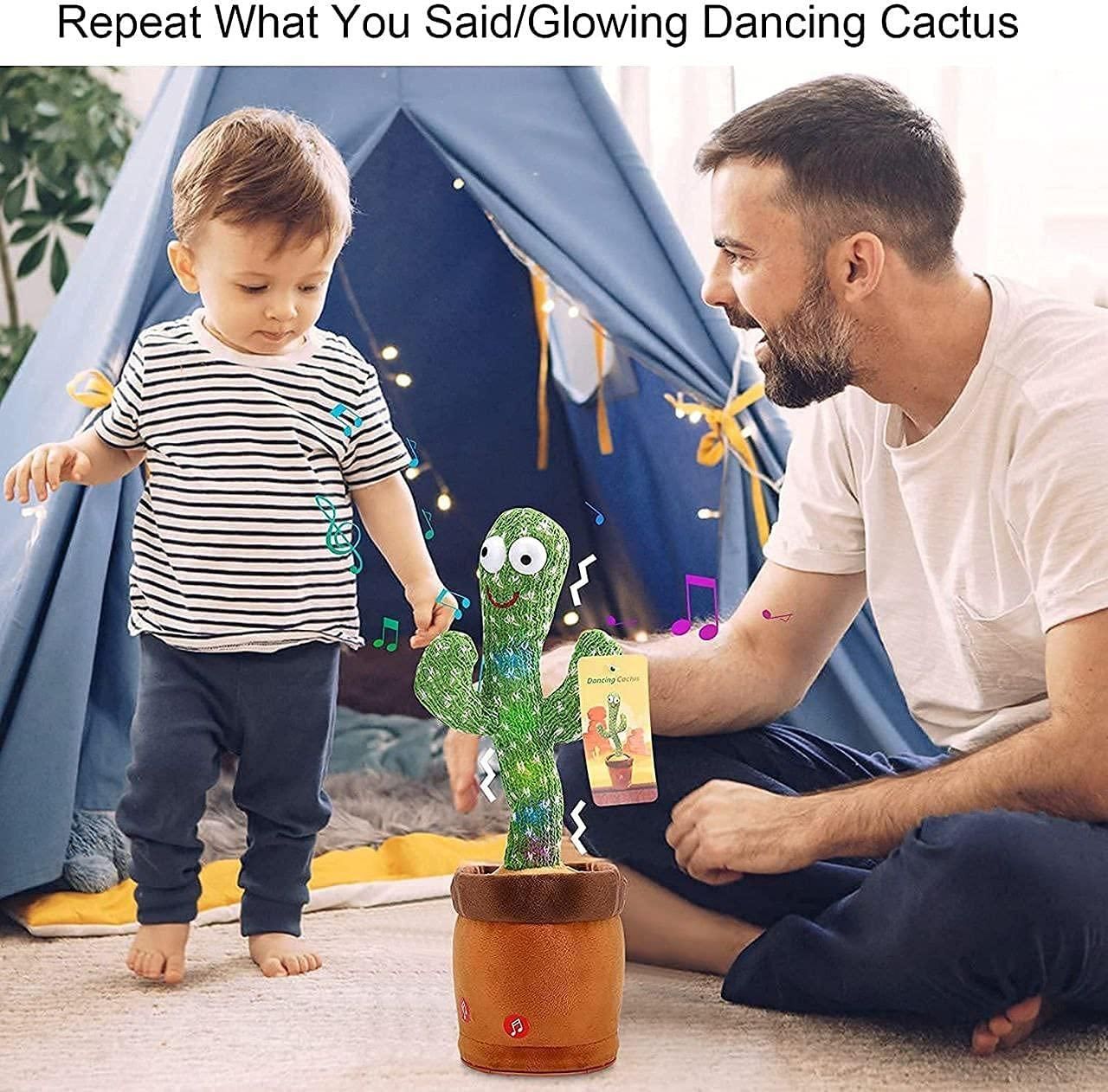 GroovyCactus™ LED Dancing & Talking Cactus Toy – Fun, Music & Mimicry for Kids