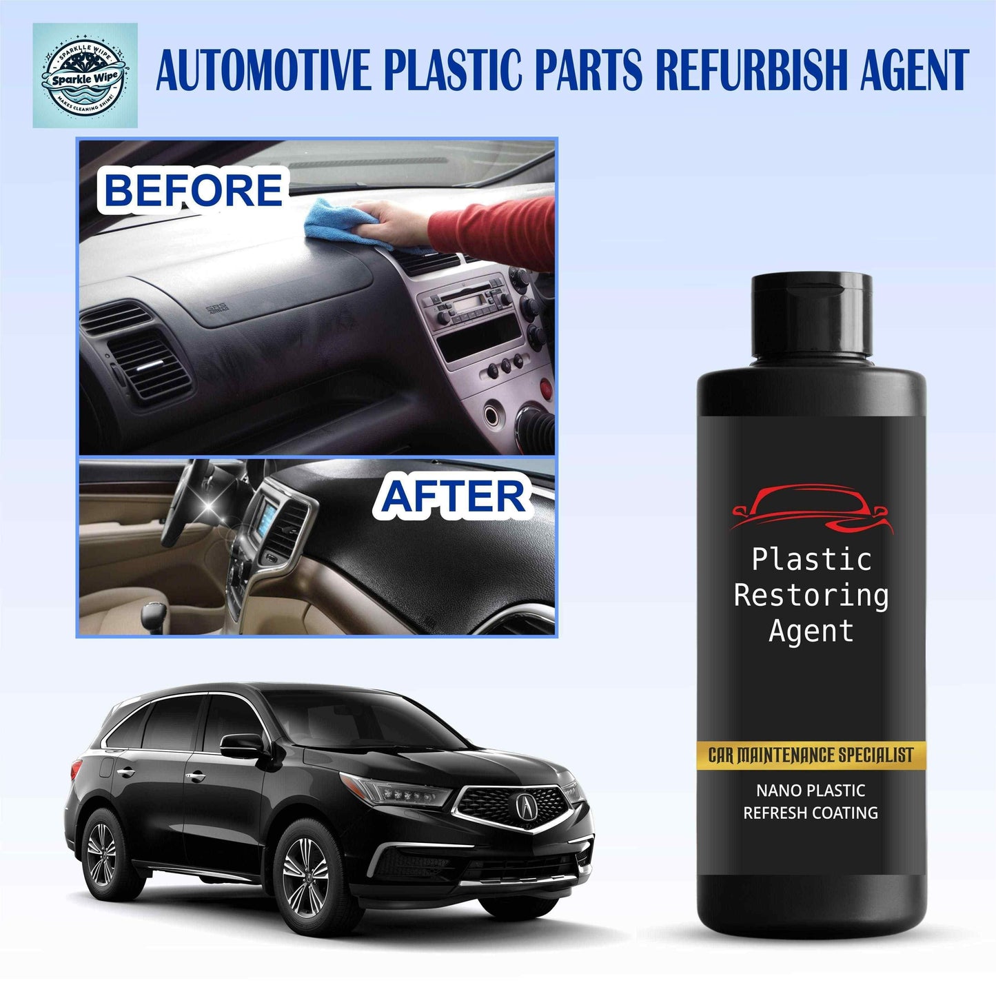 ShineGuard™ Nano Plastic Revitalizing Coating Agent – Ultimate Car Surface Restorer (100ml, Pack of 2)