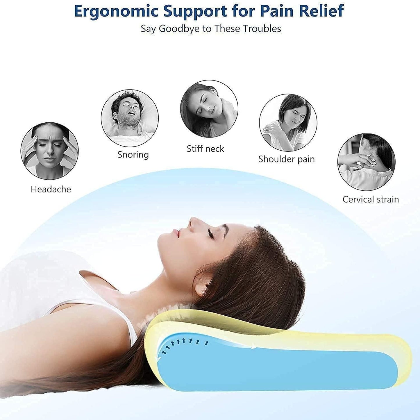 OrthoSleep™ Neck Support Pillow – The Ultimate Comfort for Pain-Free Sleep