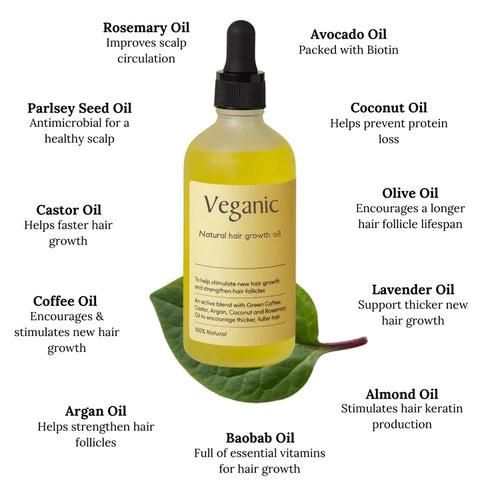 GrowVega™ Vegan Hair Growth Oil – Boost Hair Regrowth & Strength Naturally (Pack of 2)
