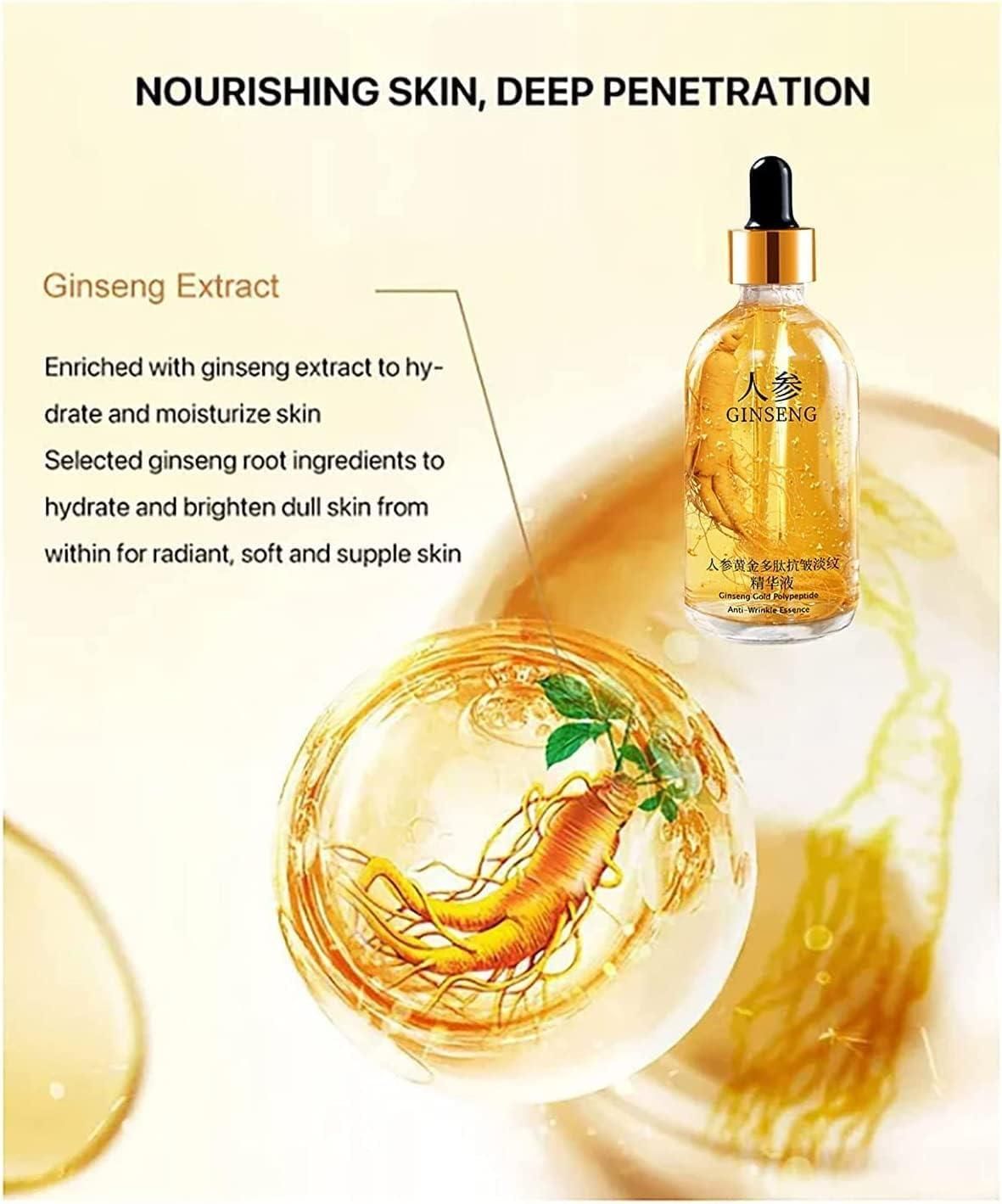 GlowRegen™ Ginseng Gold Polypeptide Anti-Ageing Serum – Youthful Radiance in Every Drop