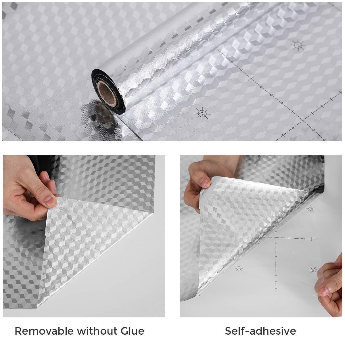 ShieldWrap™ Kitchen Foil Sticker – Waterproof & Oil-Proof Aluminum Backsplash (2 Rolls, 2 Meters Each)