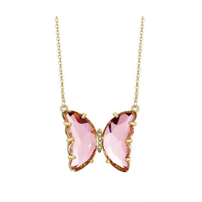 ButterGlow™ Stylish Pink Butterfly Necklace – Elegant & Trendy Jewelry for Women & Girls