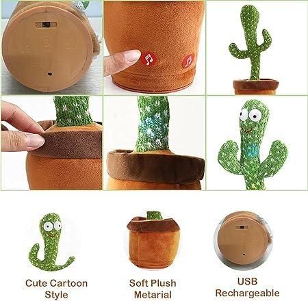 GroovyCactus™ LED Dancing & Talking Cactus Toy – Fun, Music & Mimicry for Kids
