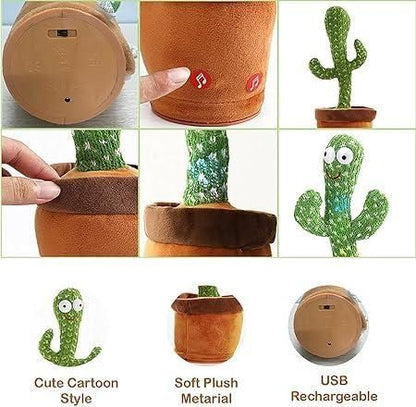 GroovyCactus™ LED Dancing & Talking Cactus Toy – Fun, Music & Mimicry for Kids