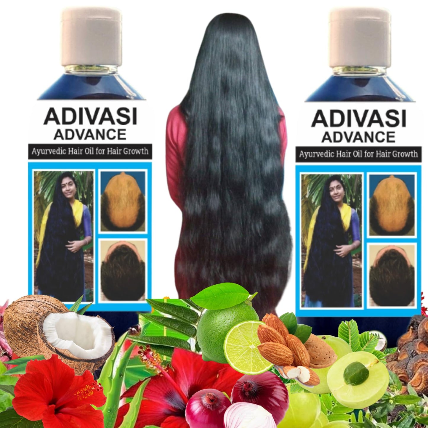 Adivasi Neelambari Herbal Hair Oil (125ML x 2) – Fast Hair Growth & Hair Fall Control