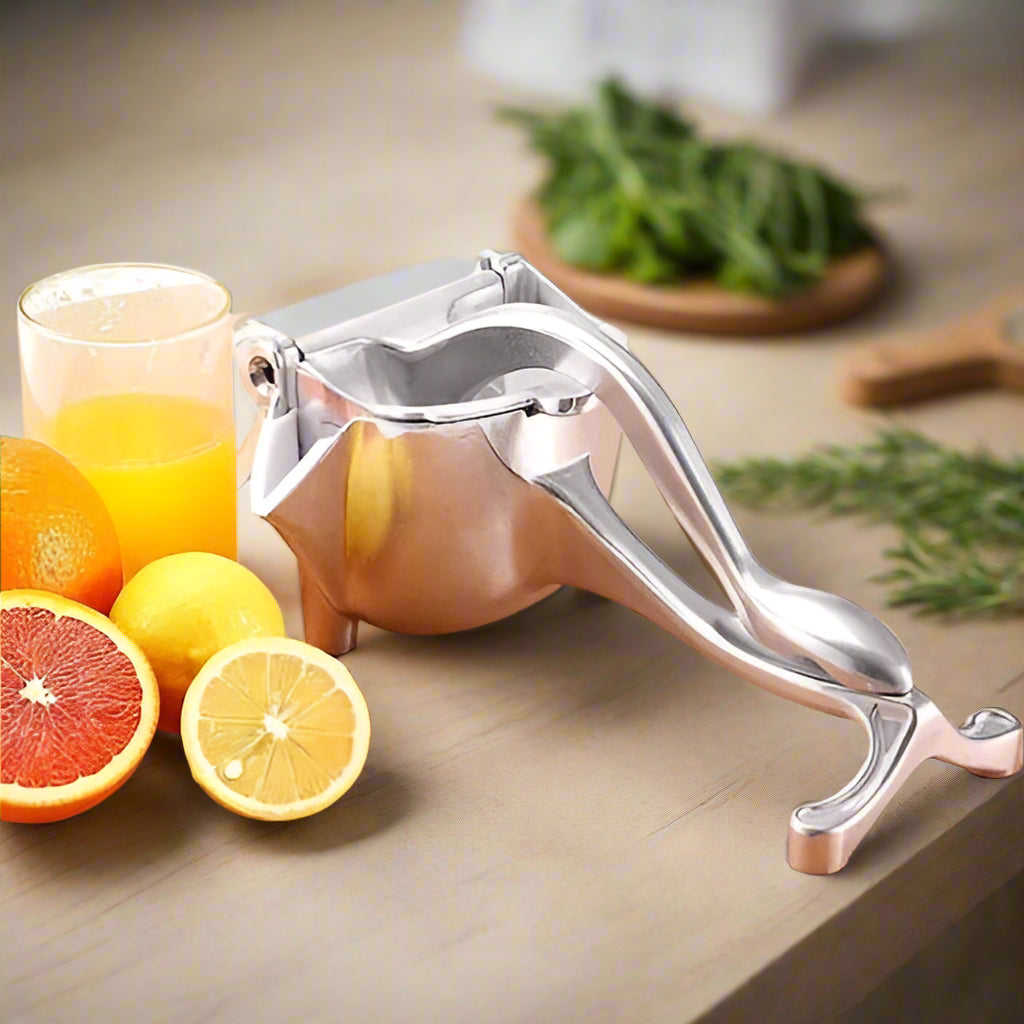 PurePress Aluminum Fruit Juicer – Effortless Manual Squeezer