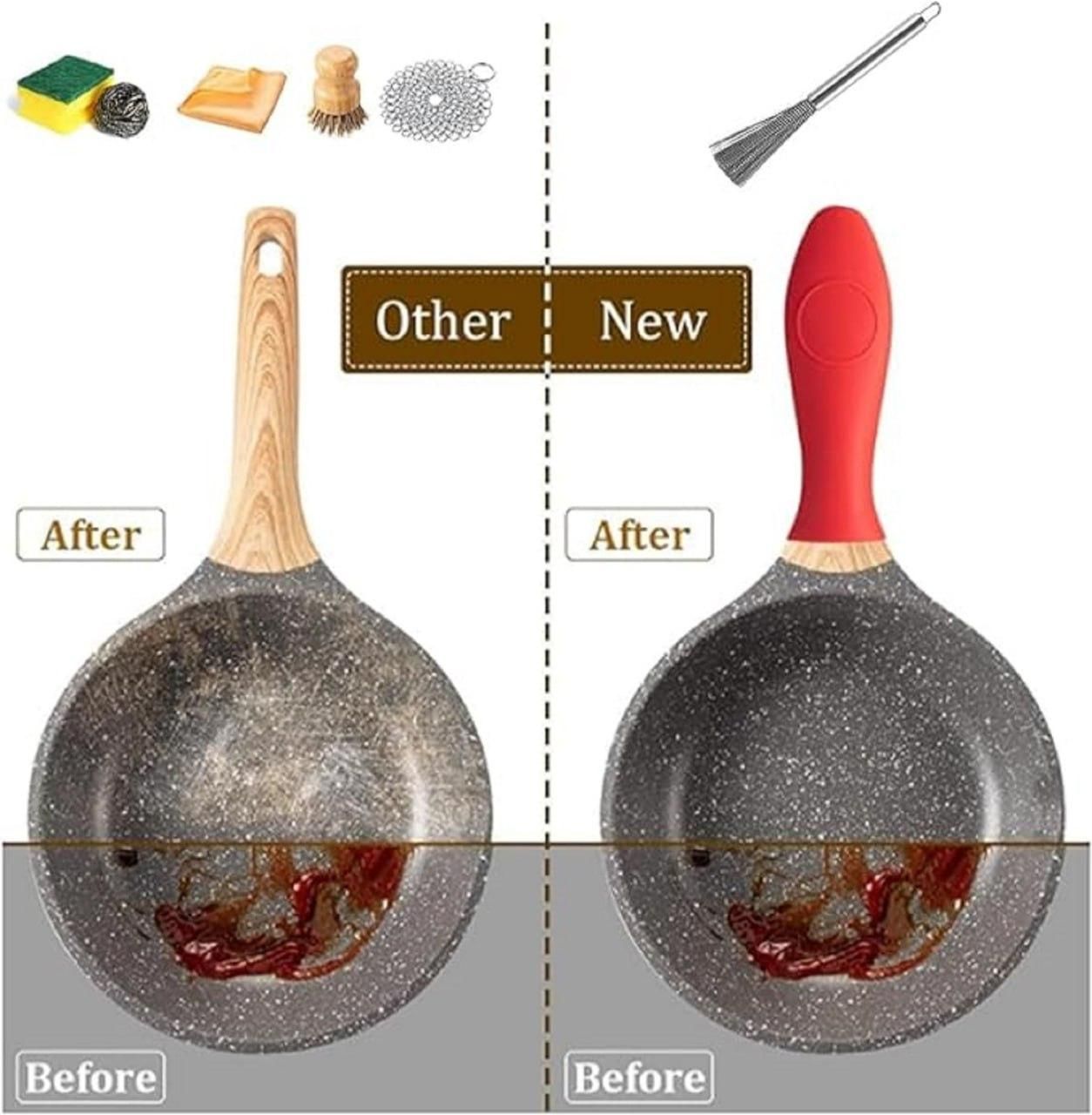 ScrubMaster™ Stainless Steel Pan Cleaning Brush – Heavy-Duty Kitchen Scrubber (Pack of 2)