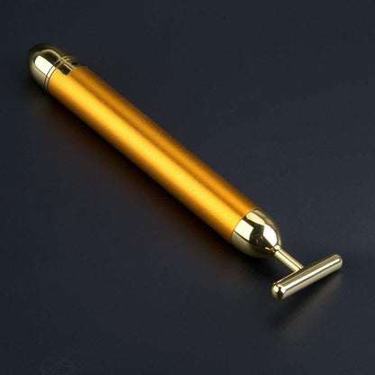 GlowGold™ 24K Energy Beauty Bar – Electric Facial Massage Roller for Instant Lift & Glow
