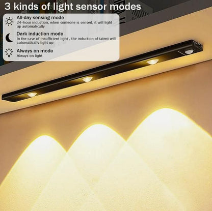 LumiSense™ LED Motion Sensor Cabinet Light – USB Rechargeable & Wireless