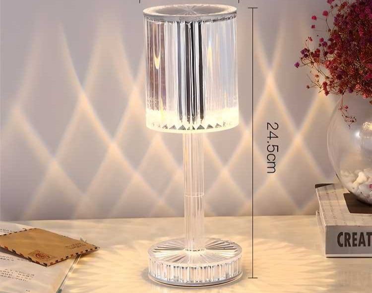 LumiGlow 16-Color Crystal Table Lamp – Elegant Touch Control LED Night Light