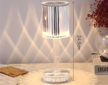 LumiGlow 16-Color Crystal Table Lamp – Elegant Touch Control LED Night Light